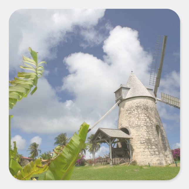 French West Indies, Guadaloupe, Marie, Galante Square Sticker (Front)