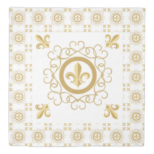 French White Reversible Duvet Cover