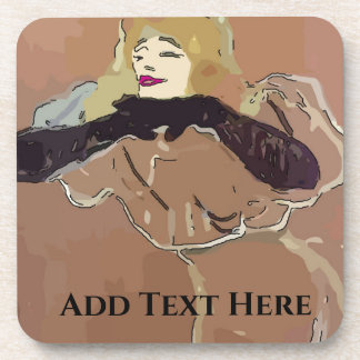 French Woamn Beverage Coaster