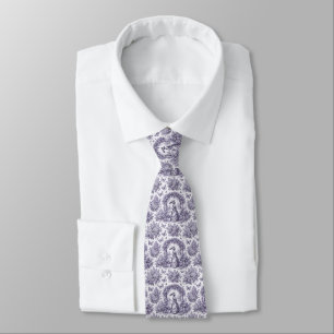 French Woman In a Garden Toile de Jouy Neck Tie