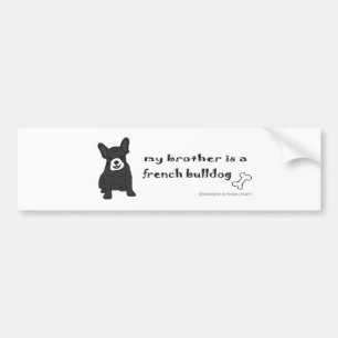 FrenchBulldogBlkWtBrother Bumper Sticker