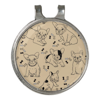 Frenchie and Bones Golf Hat Clip