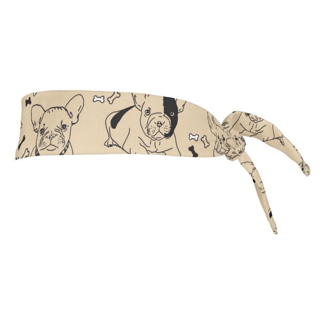 Frenchie and Bones Head Band (Rotate 90)