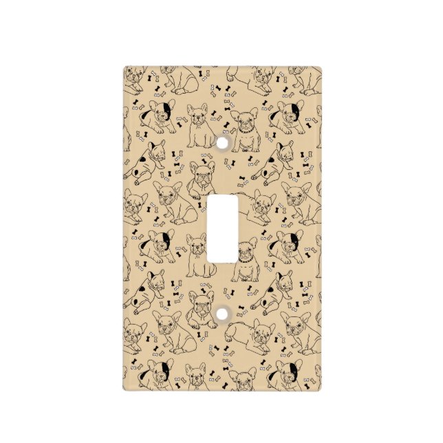 Frenchie and Bones Light Switch Cover (Front)