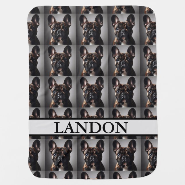 Frenchie Baby Blanket (Front)