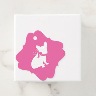 Frenchie Baby Shower French Bulldog Pink Favor Tags