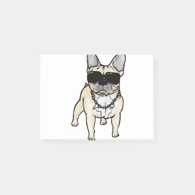 Frenchie - Bad to the bone Post-it Notes (Front)