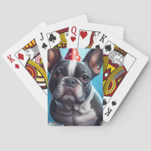 Frenchie Birthday Bash: A Cute French Bulldog Poker Cards