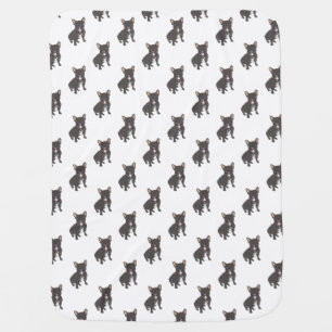 Frenchie (Black Brindle) Baby Blanket