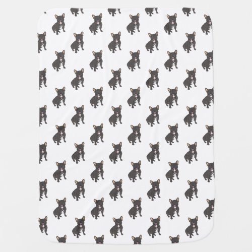 Frenchie Black Brindle Baby Blanket