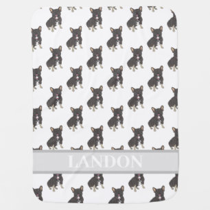 Frenchie (Black & Tan Tricolor) Baby Blanket