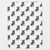 Frenchie (Black & Tan Tricolor) Baby Blanket