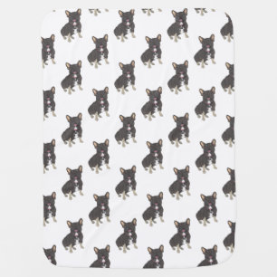 Frenchie (Black & Tan Tricolor) Baby Blanket