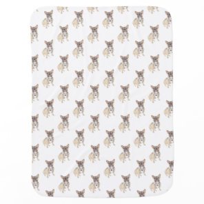 Frenchie (Blue Fawn Tricolor) Baby Blanket