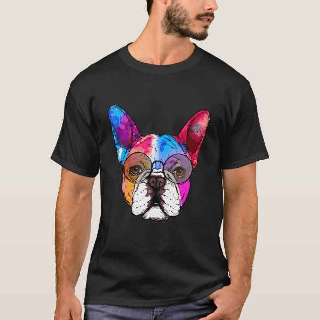 Frenchie Bulldog Cute French Bulldog Dog Design T-Shirt (Front)
