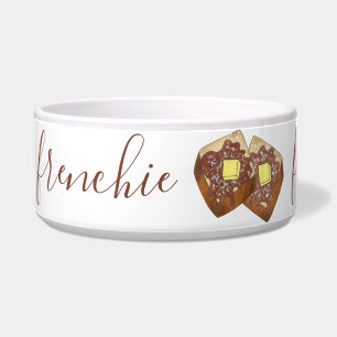 Frenchie Bulldog French Toast Breakfast Food Bowl