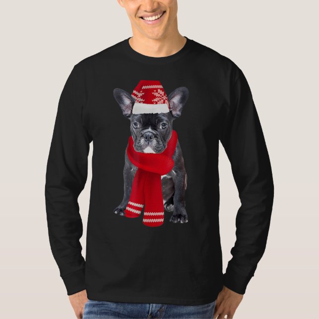 Frenchie Bully Christmas Dog Ugly Christmas French T-Shirt (Front)