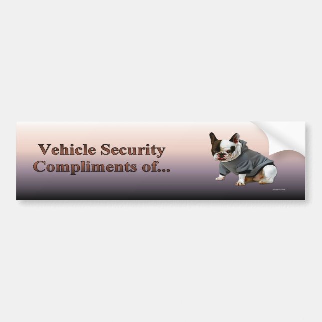frenchie_bumpersticker bumper sticker (Front)