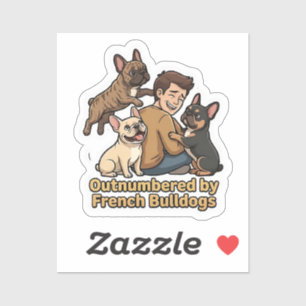 Frenchie Chaos Funny French Bulldog Dog Lover   Sticker