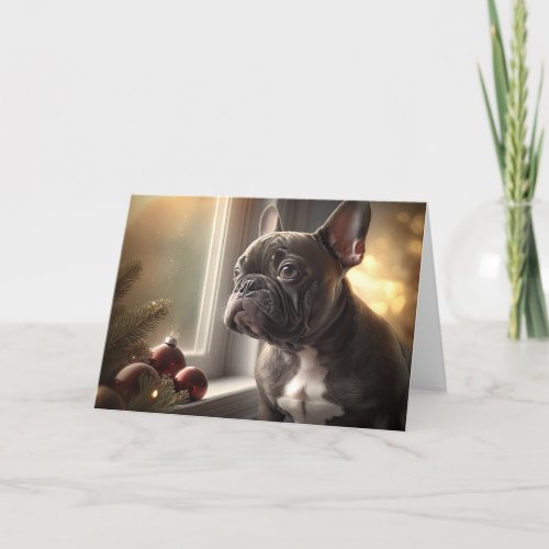 Frenchie Christmas Holiday Card