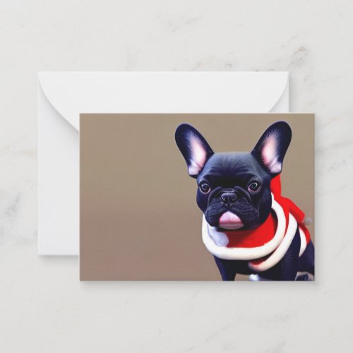 Frenchie Christmas Note Card