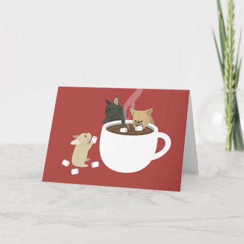 Frenchie Cocoa Holiday Card