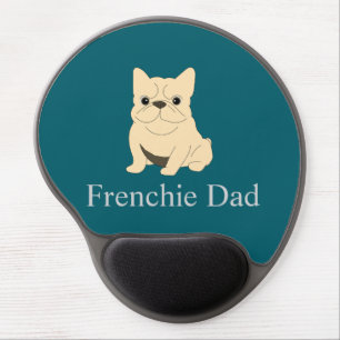 Frenchie Dad, cream French bulldog. Gel Mouse Pad