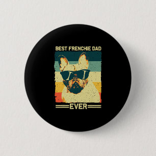 Frenchie Dad Design Men Father French Bulldog Love Button