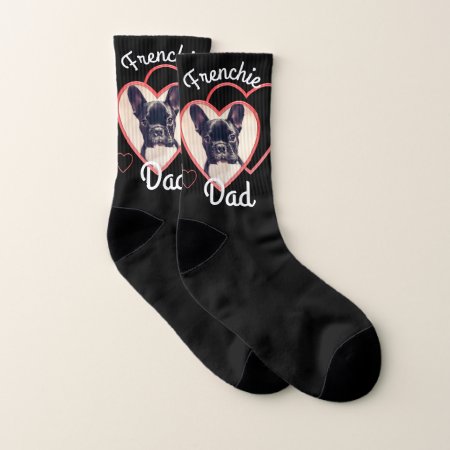 Frenchie Dad Dog  Valentine's Socks