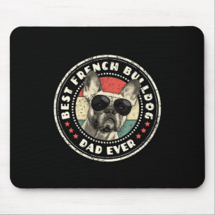 Frenchie Dad Ever Retro French Bulldog Lover Owner Mouse Pad
