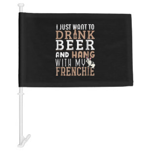 Frenchie Dad T Funny French Bulldog Lover Gift Car Flag