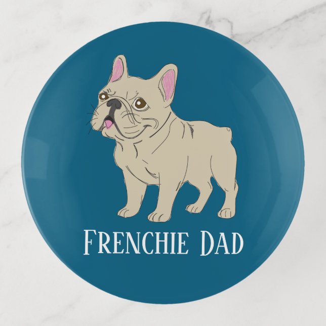 Frenchie Dad Trinket Tray (Front)