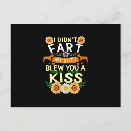 Frenchie Didnt Fart Butt Kiss Dog Mom Mama Holiday Postcard