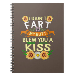 Frenchie Didn't Fart Butt Kiss Dog Mom Mama Notebook