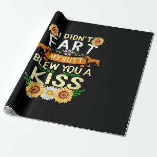 Frenchie Didn't Fart Butt Kiss Dog Mom Mama Wrapping Paper
