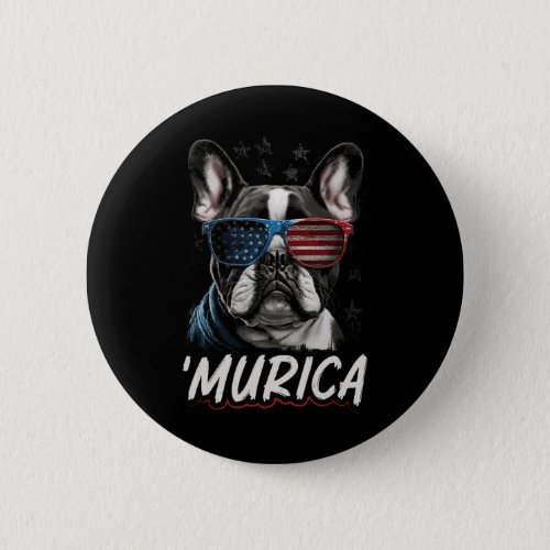 Frenchie Dog American Flag 4th Of July 2  Button