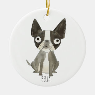 Frenchie Dog Ceramic Ornament