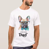 Frenchie Dog DAD Personalized Retro French Bulldog T-Shirt (Front)