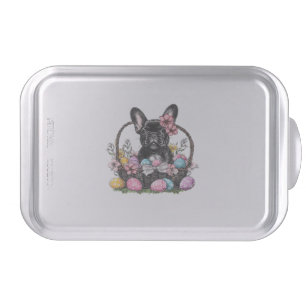 Frenchie Dog Easter Frenchie Dog Eggs Artwork T-Sh Cake Pan