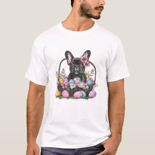 Frenchie Dog Easter Frenchie Dog Eggs Artwork T-Sh T-Shirt