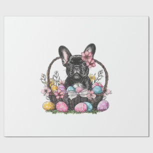 Frenchie Dog Easter Frenchie Dog Eggs Artwork T-Sh Wrapping Paper