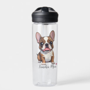 Frenchie Dog Mom Clear Water Bottle