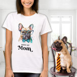 Frenchie Dog MOM Personalized Retro French Bulldog T-Shirt<br><div class="desc">This French bulldog dog mom shirt features a cute and modern watercolor design with the saying "Frenchie Mom" for a funny and retro touch. It's perfect for dog lovers and dog moms. This French bulldog mug will be a favorite among frenchie lovers and dog lovers. COPYRIGHT © 2023 Judy Burrows,...</div>