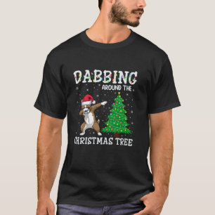 Frenchie Dog Santa Hat Dabbing Around the Christma T-Shirt