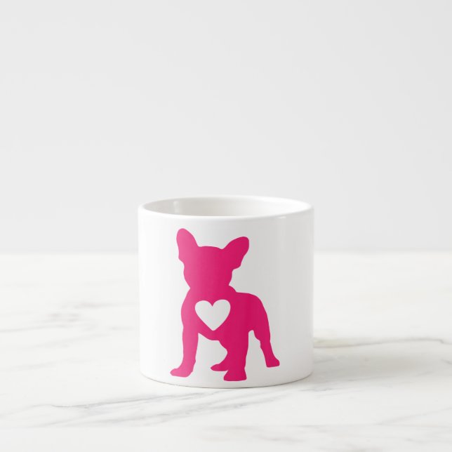 Frenchie Dogs Heart French Bulldog Dog Owner Espresso Cup (Front)