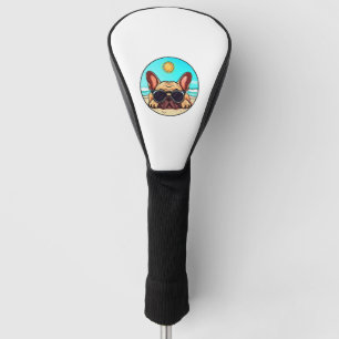 Frenchie Enjoying Beach Golf Head Cover