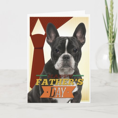 Frenchie Fathers Day Card
