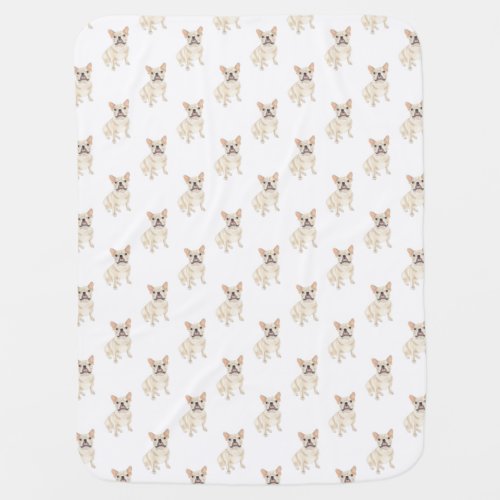 Frenchie Fawn Tan Cream Baby Blanket