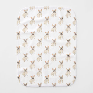 Frenchie (Fawn Tan Cream) Baby Burp Cloth