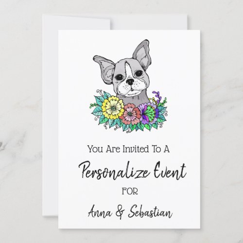   Frenchie French Bulldog Cute Event Invitation